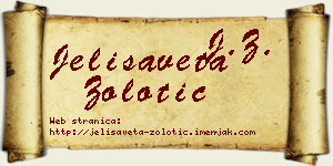 Jelisaveta Zolotić vizit kartica